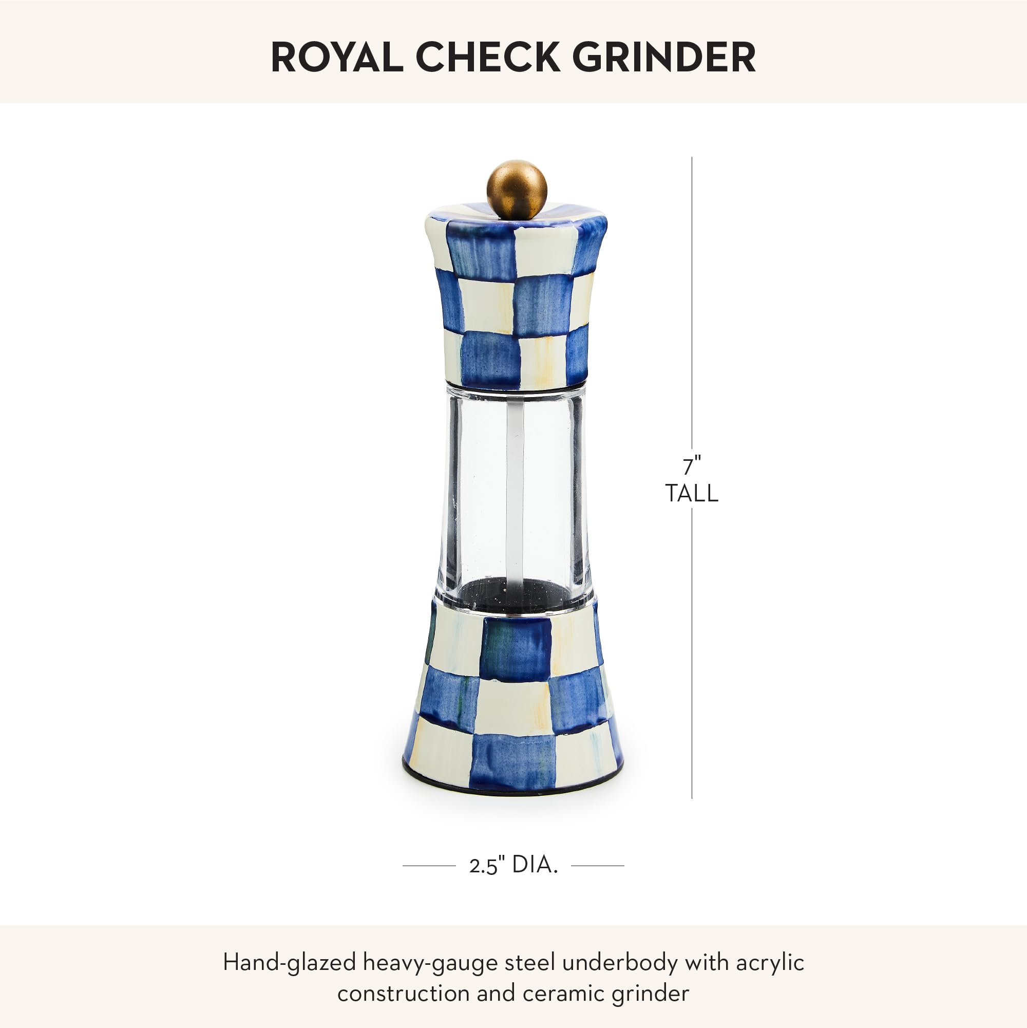 Amazon.com: MACKENZIE-CHILDS Enamel Grinder, Refillable Manual